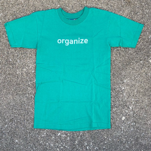 Vintage Union Made 100% Cotton Green Graphic T-Shirt (Women’s Small) - Picture 1 of 5